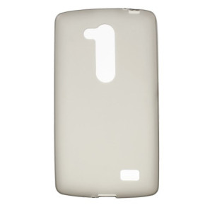 Силиконов гръб ТПУ мат за LG L Fino D290N / L Fino D295 тъмно сив прозрачен